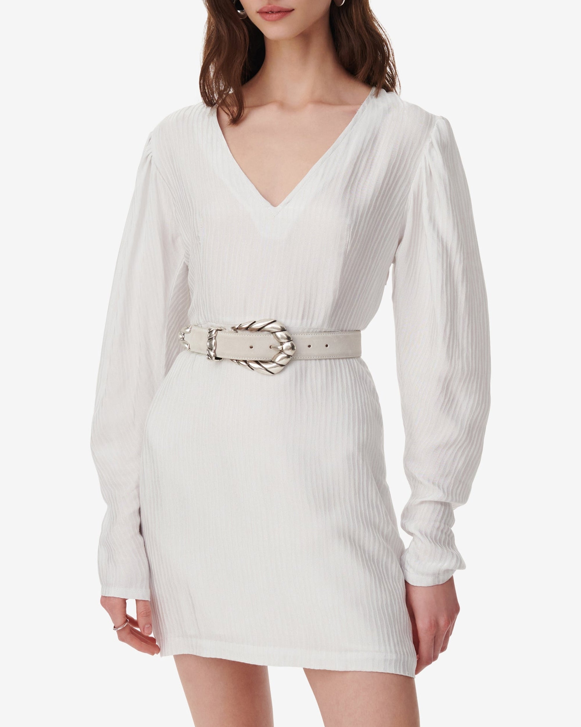 Ilona short dress - White & Silver