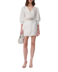 Ilona short dress - White & Silver