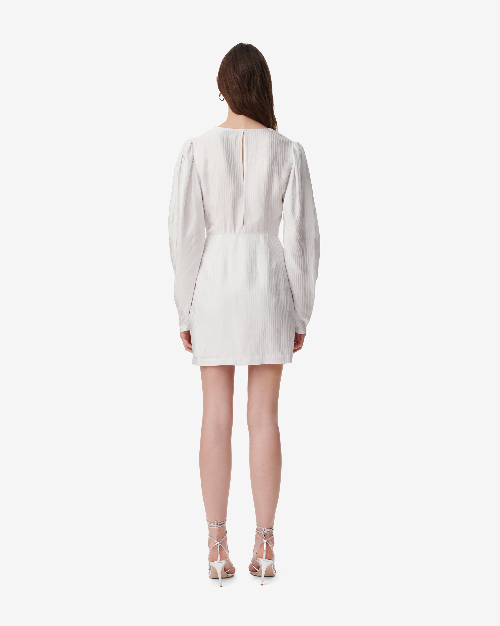 Ilona short dress - White & Silver