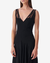 Judya dress in silk - Black