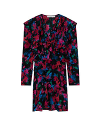Masca silk dress - Black Multico