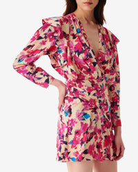 Masca silk dress - Multico Ecru