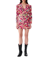 Masca silk dress - Multico Ecru