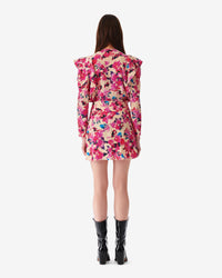 Masca silk dress - Multico Ecru