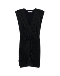 Niara short dress - Black Metallic