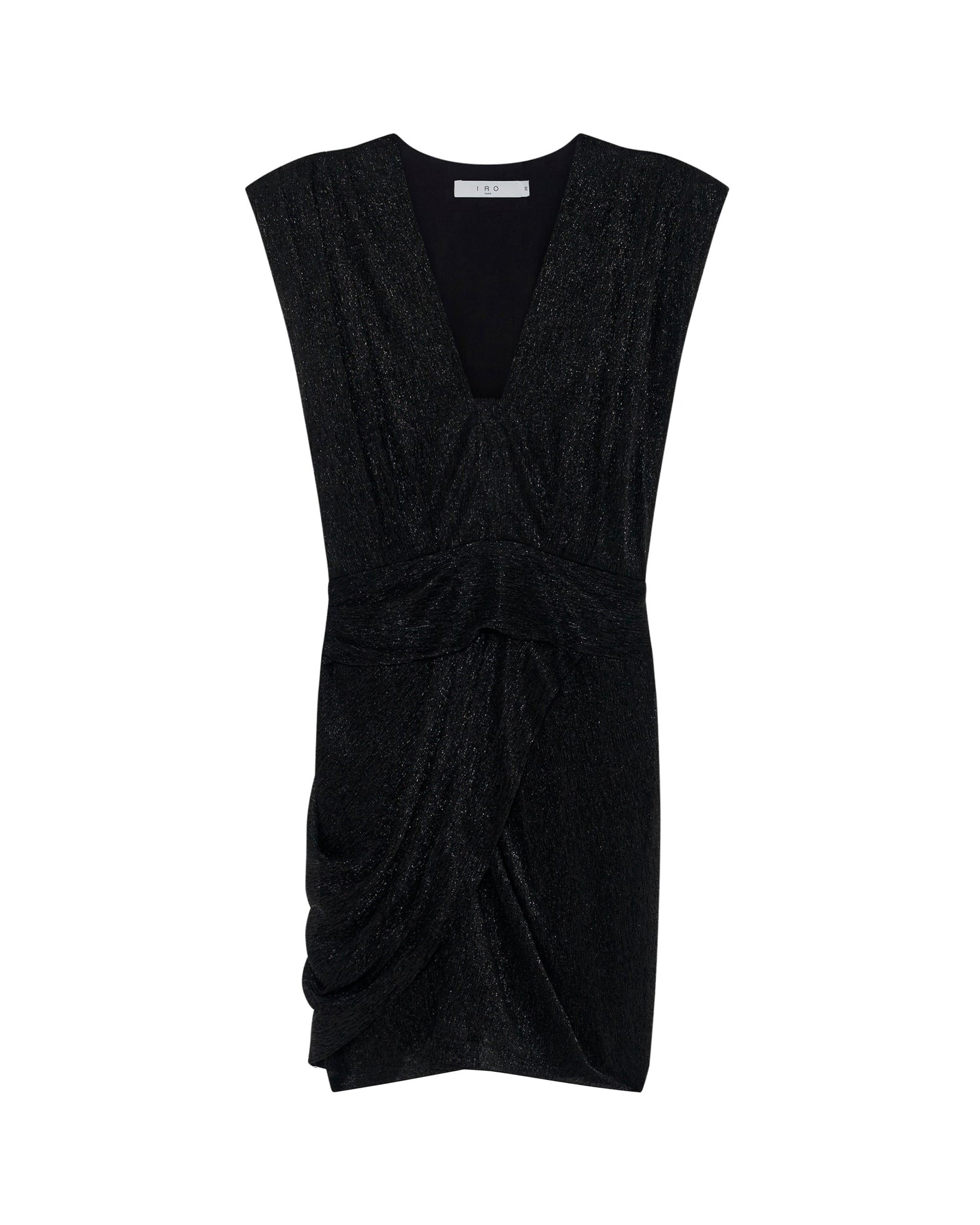 Niara short dress - Black Metallic