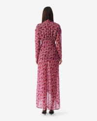 Nollie silk blend dress - Multico Pink