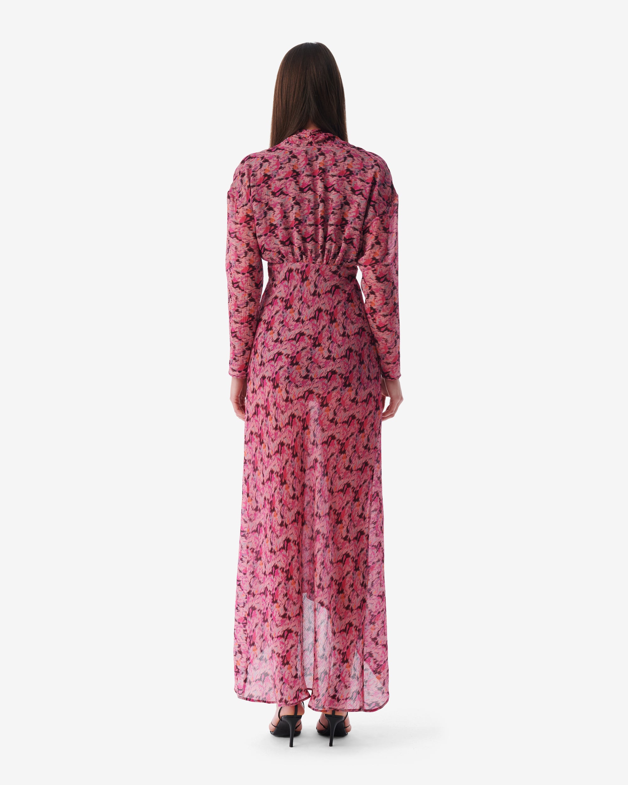 Nollie silk blend dress - Multico Pink