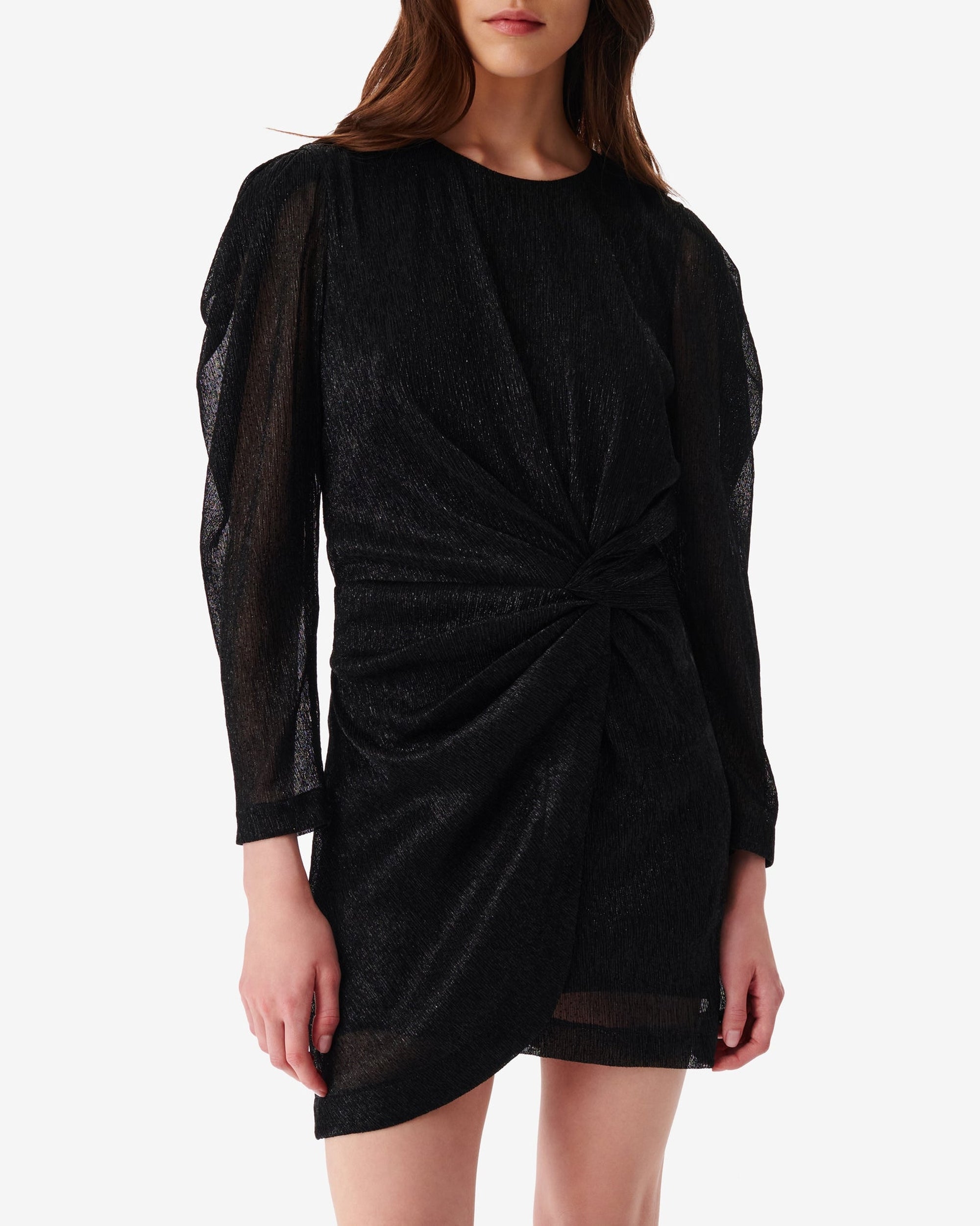Nowen short dress - Black Metallic