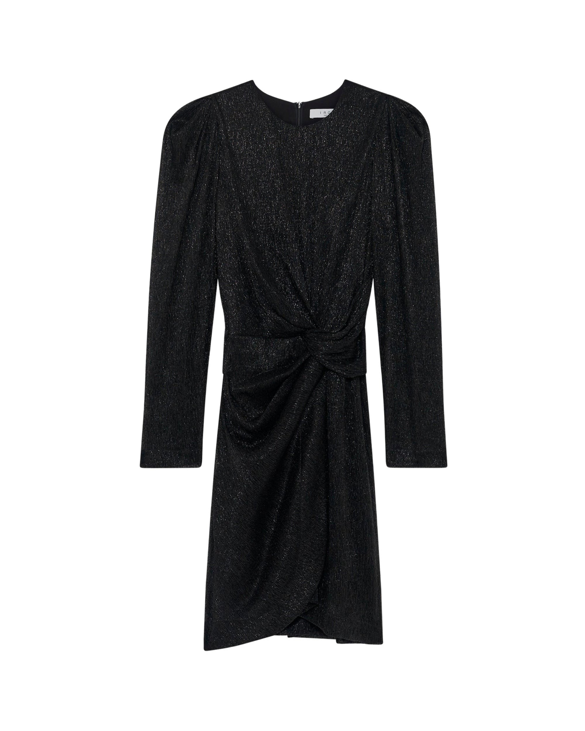 Nowen short dress - Black Metallic