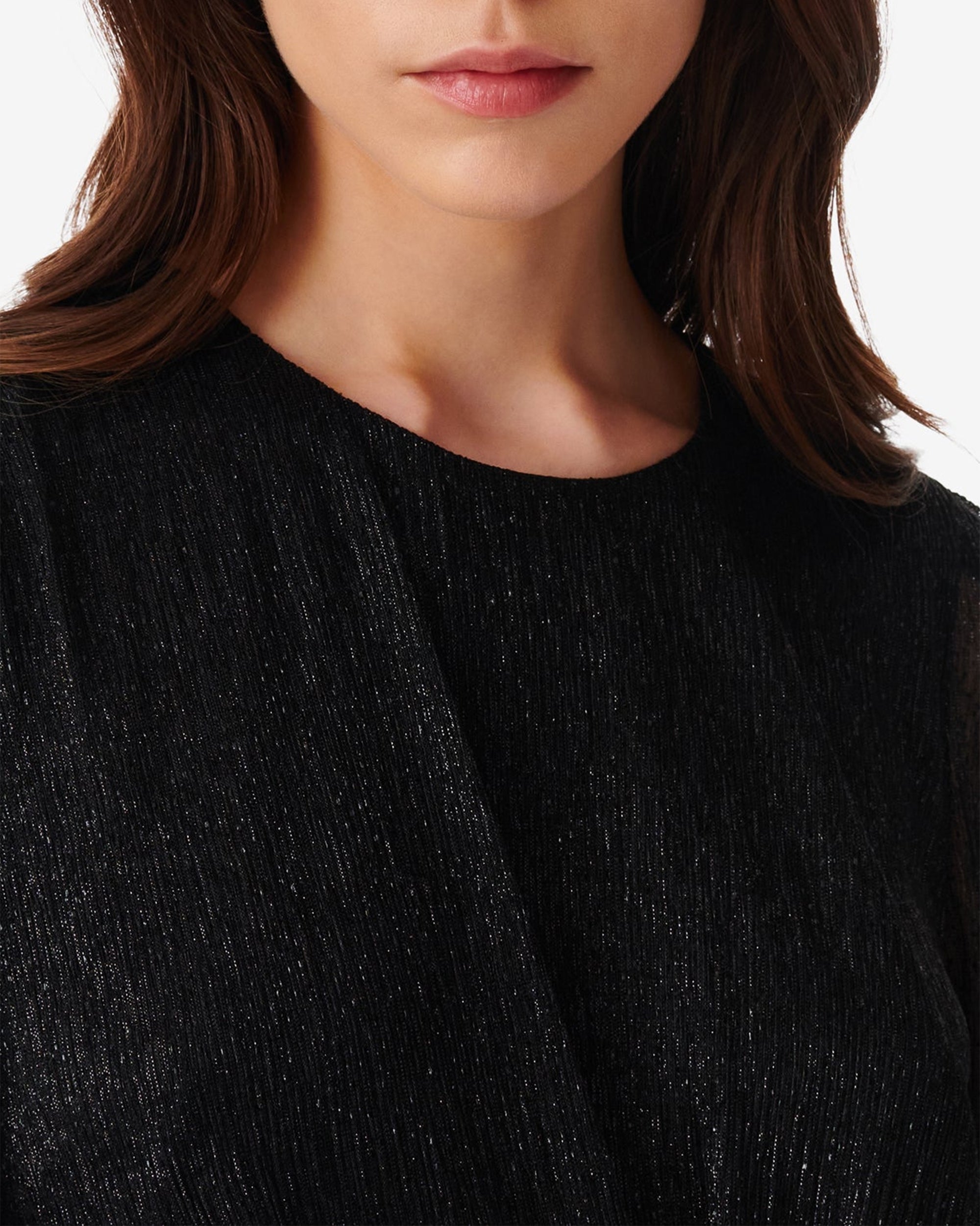 Nowen short dress - Black Metallic