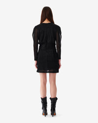 Nowen short dress - Black Metallic