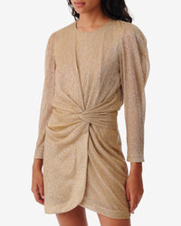 Nowen short dress - Metallic Gold