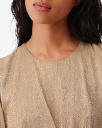 Nowen short dress - Metallic Gold