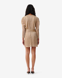 Nowen short dress - Metallic Gold