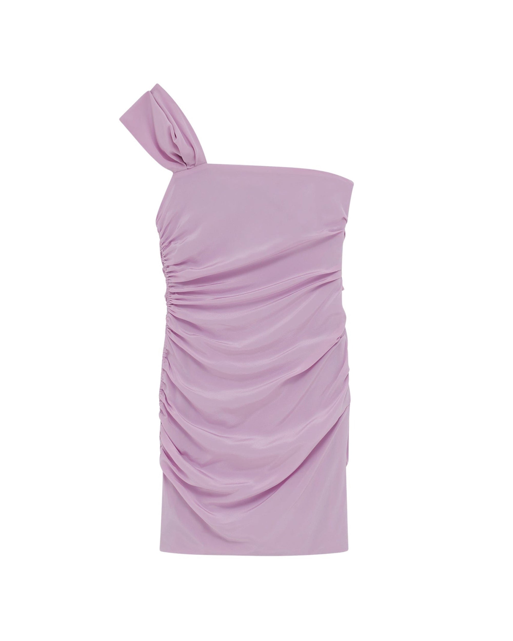 Raven asymmetrical silk dress - Pink