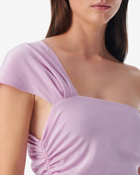 Raven asymmetrical silk dress - Pink
