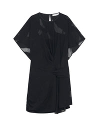 Seona short-sleeved dress - Black