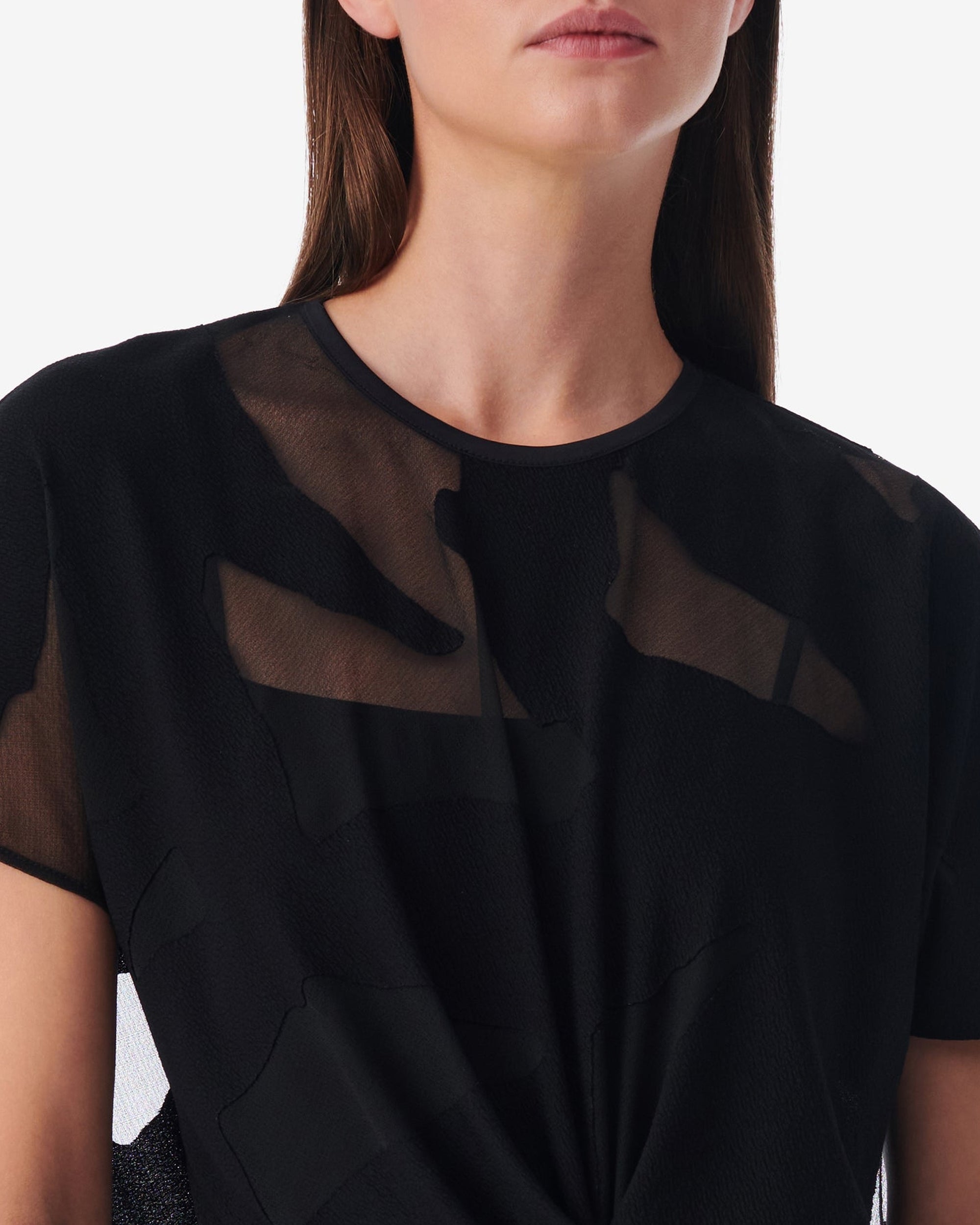 Seona short-sleeved dress - Black