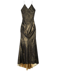 Sunny silk maxi dress - Black & Gold