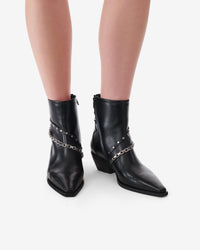 Eddy 50 leather boots - Patent Black