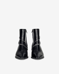 Eddy 50 leather boots - Patent Black