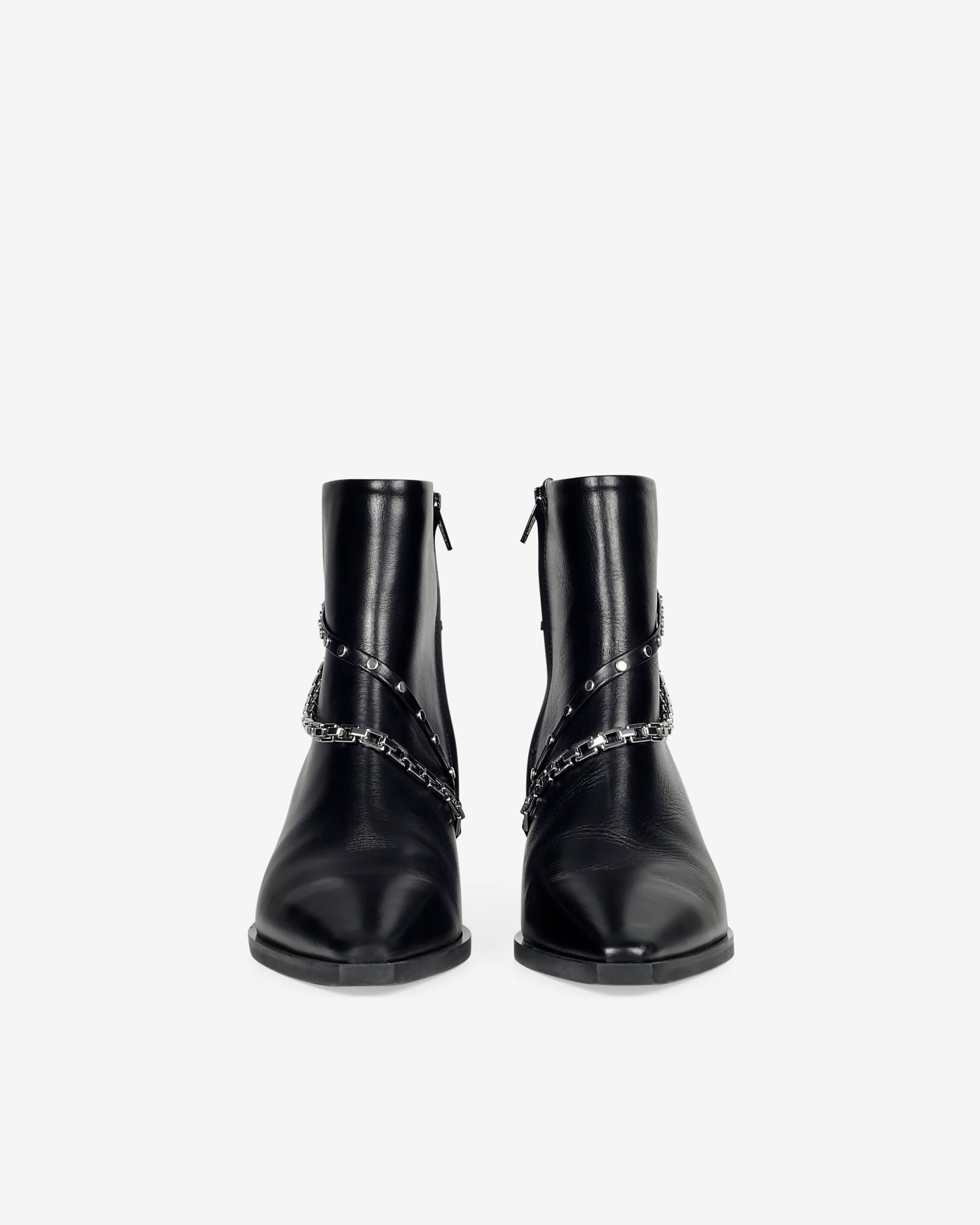 Eddy 50 leather boots - Patent Black