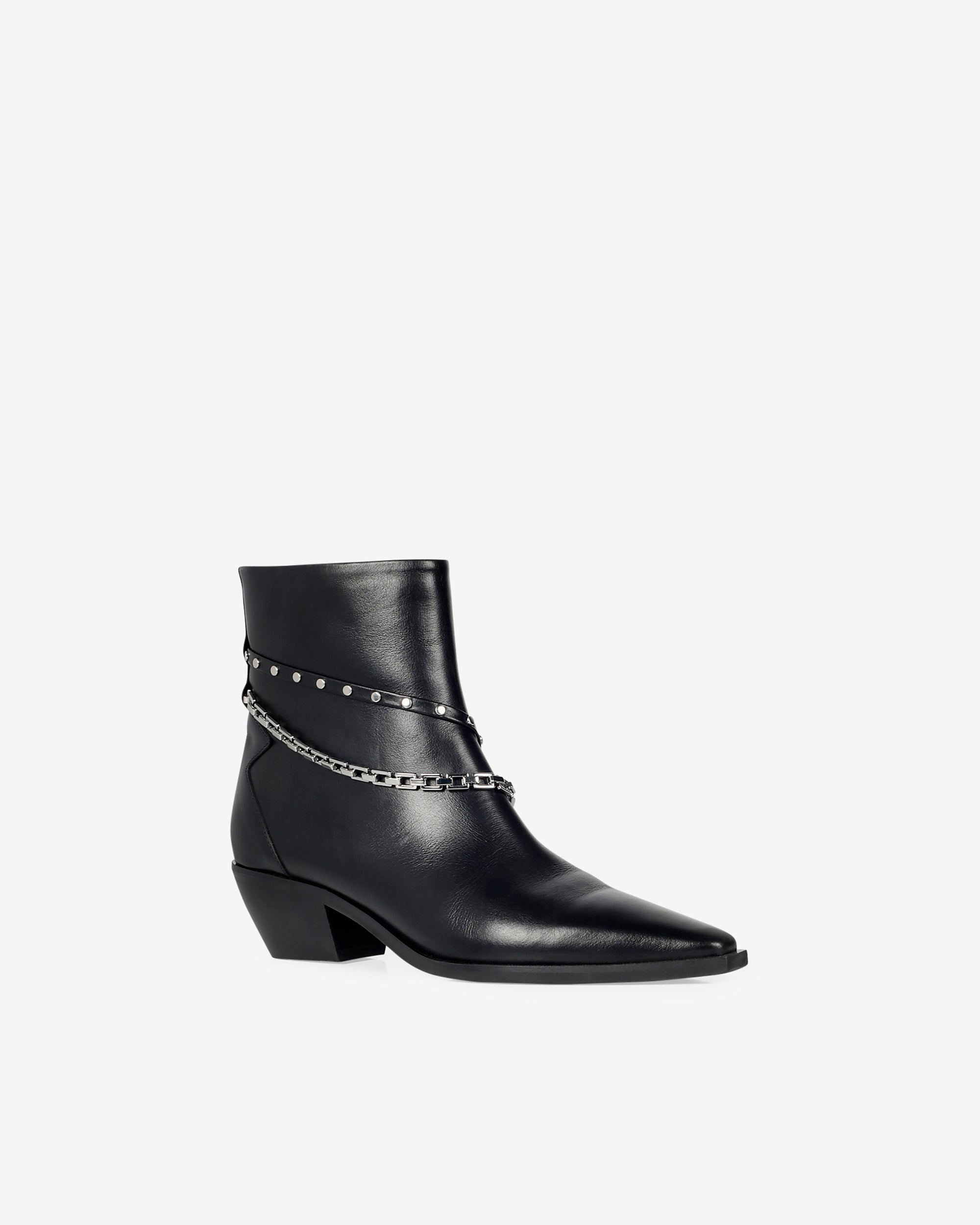Eddy 50 leather boots - Patent Black