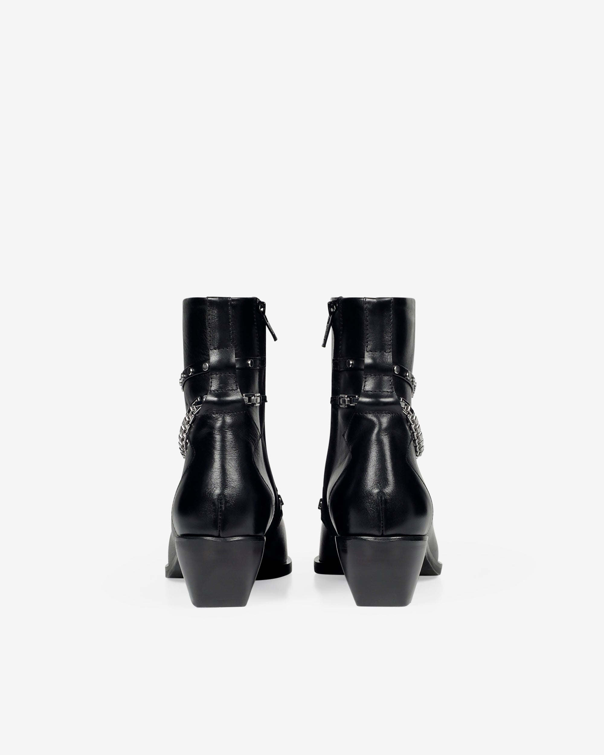 Eddy 50 leather boots - Patent Black