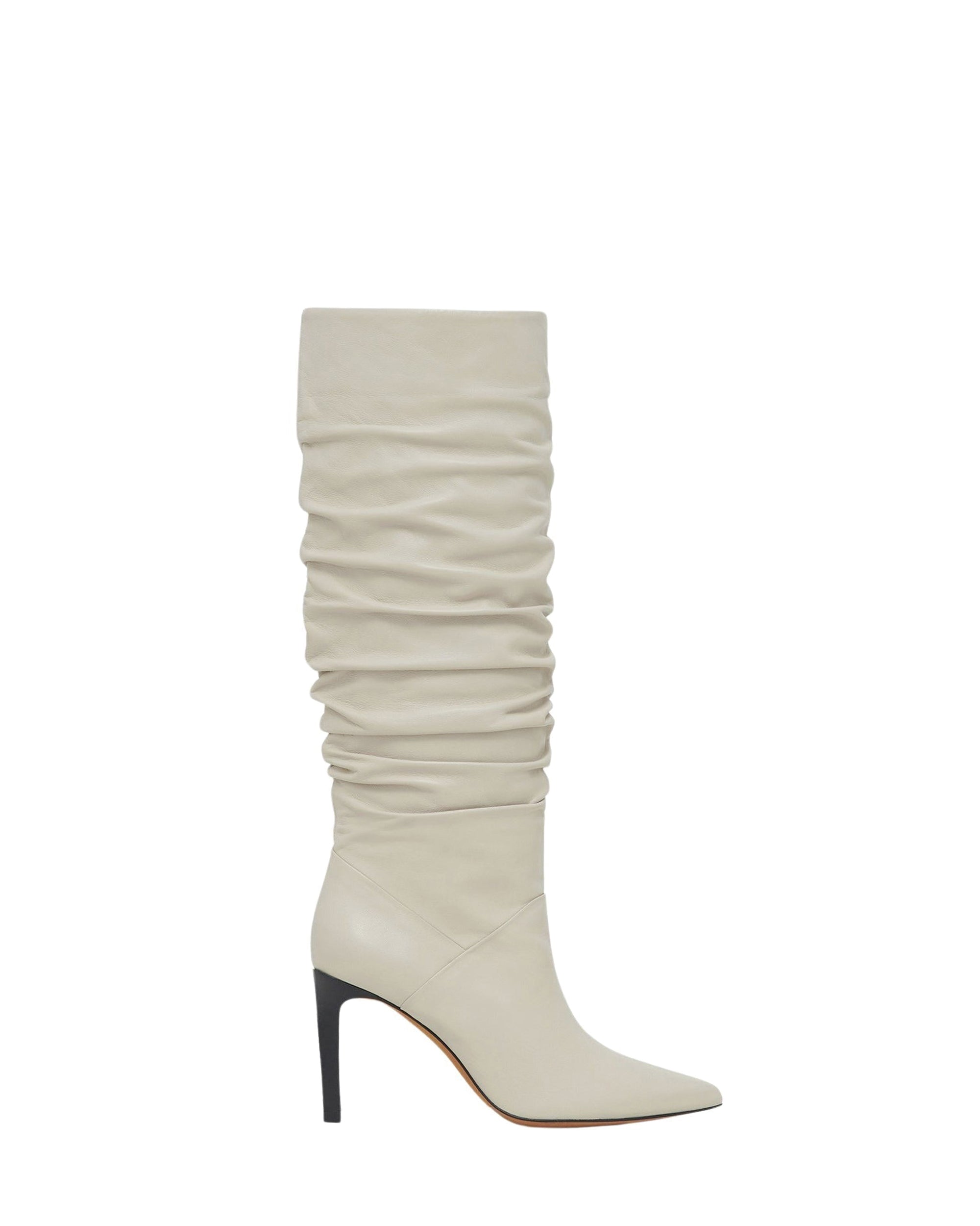 Sheely High leather boots - Oyster Grey
