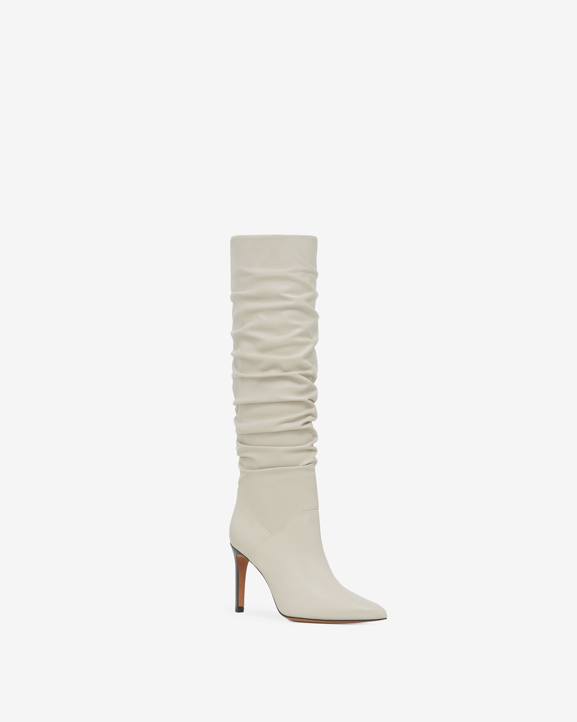 Sheely High leather boots - Oyster Grey