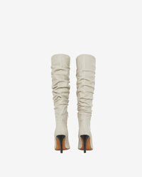 Sheely High leather boots - Oyster Grey