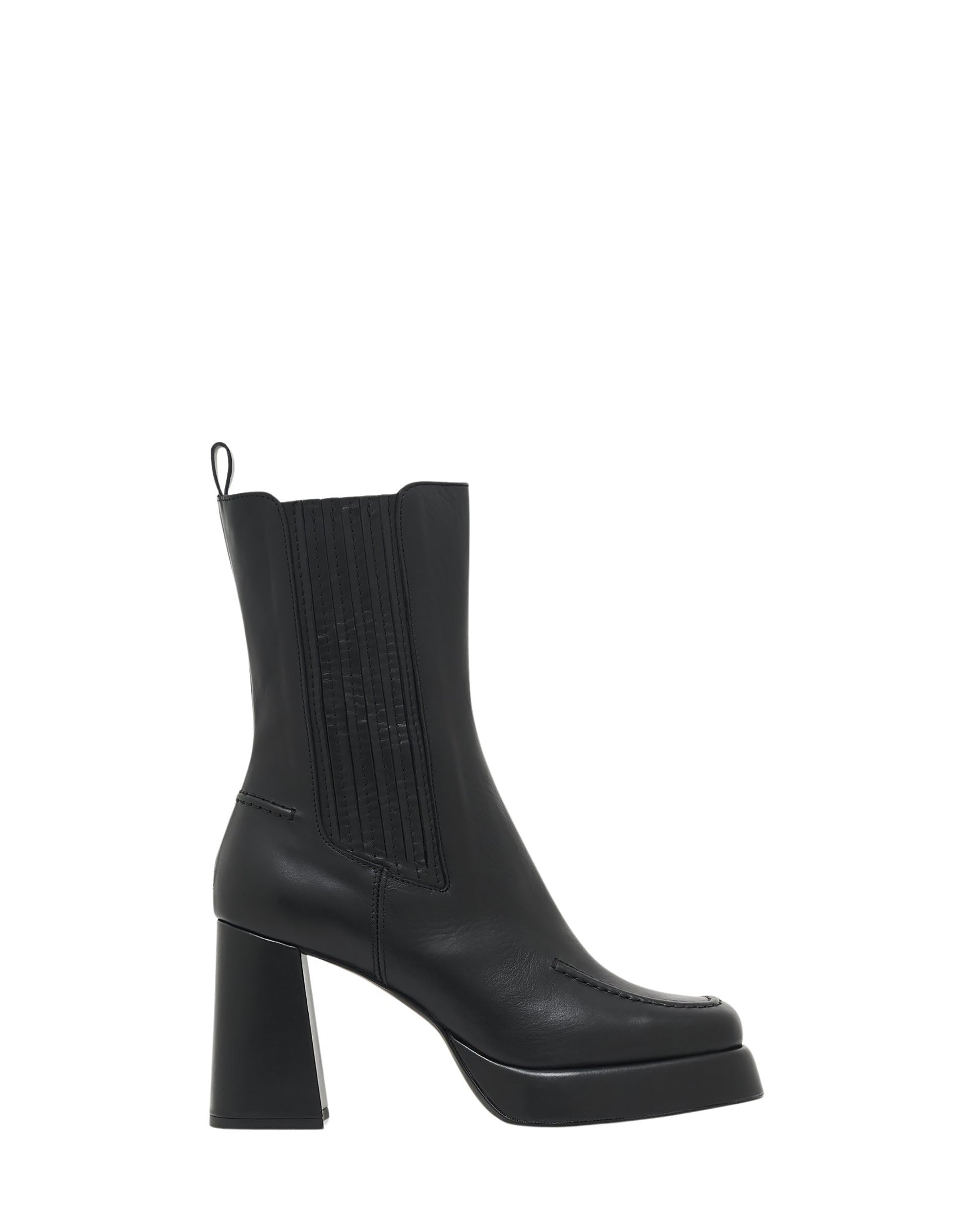 Dona leather ankle boots - Glossy Black
