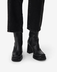 Dona leather ankle boots - Glossy Black