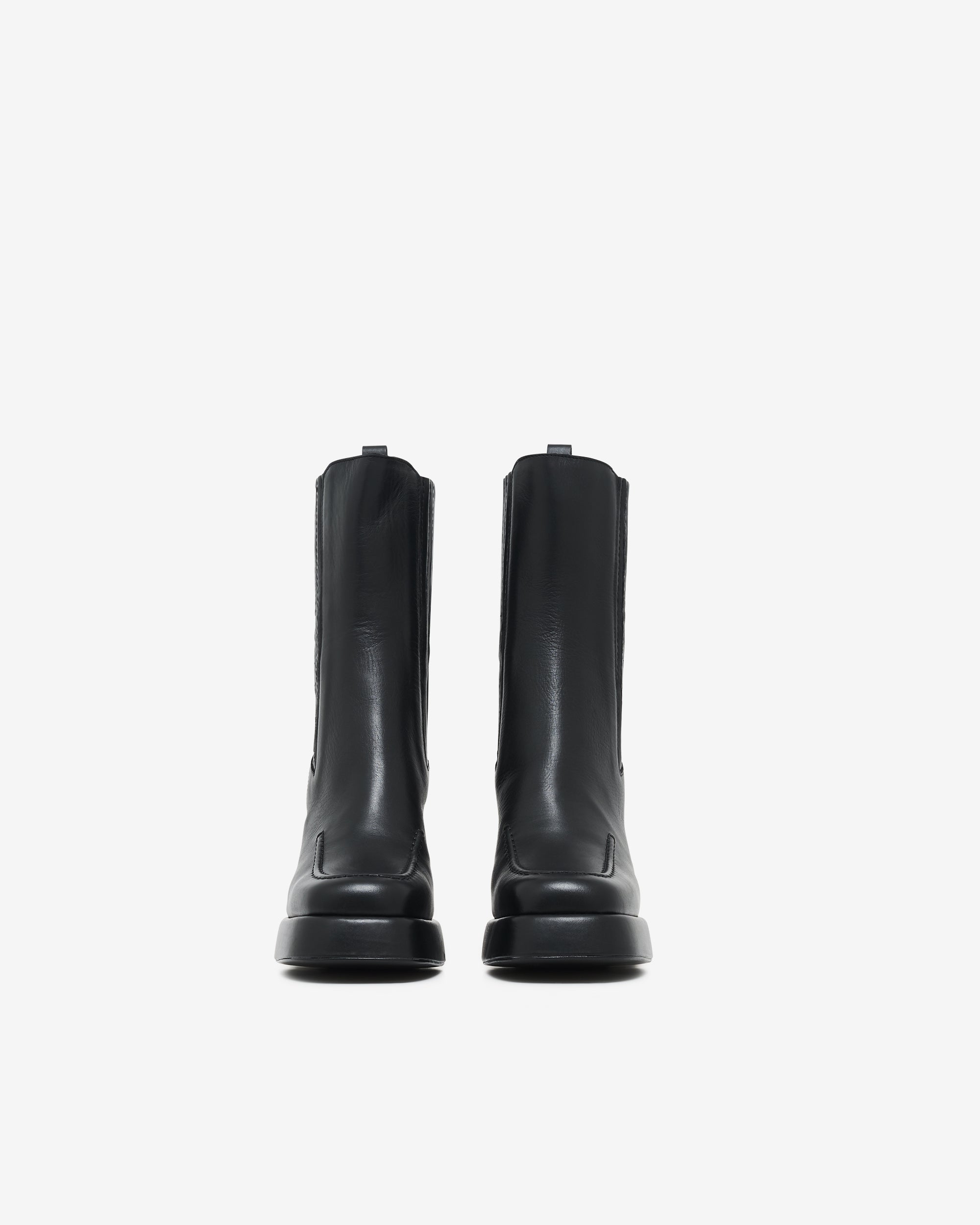 Dona leather ankle boots - Glossy Black