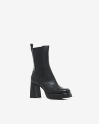 Dona leather ankle boots - Glossy Black