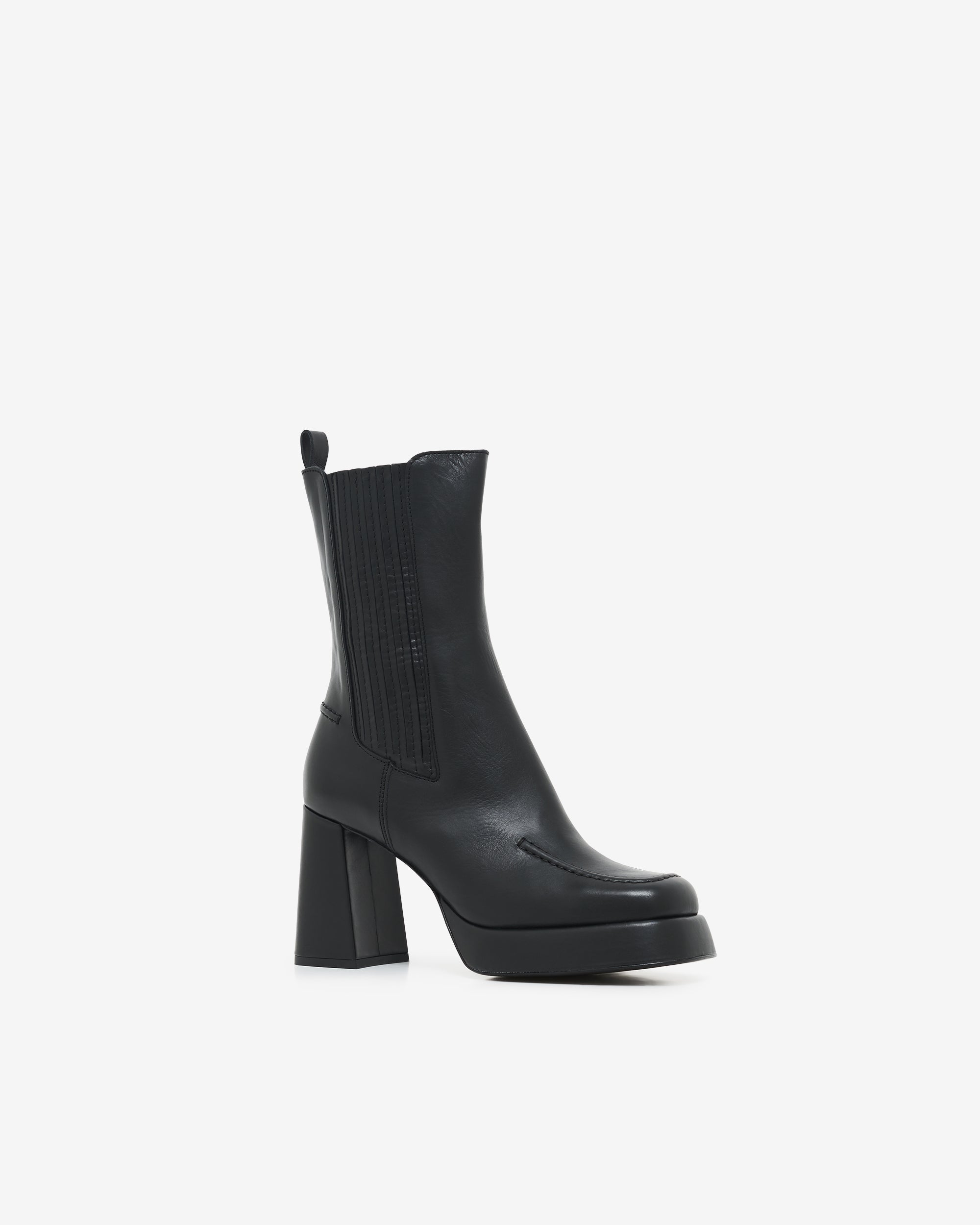 Dona leather ankle boots - Glossy Black