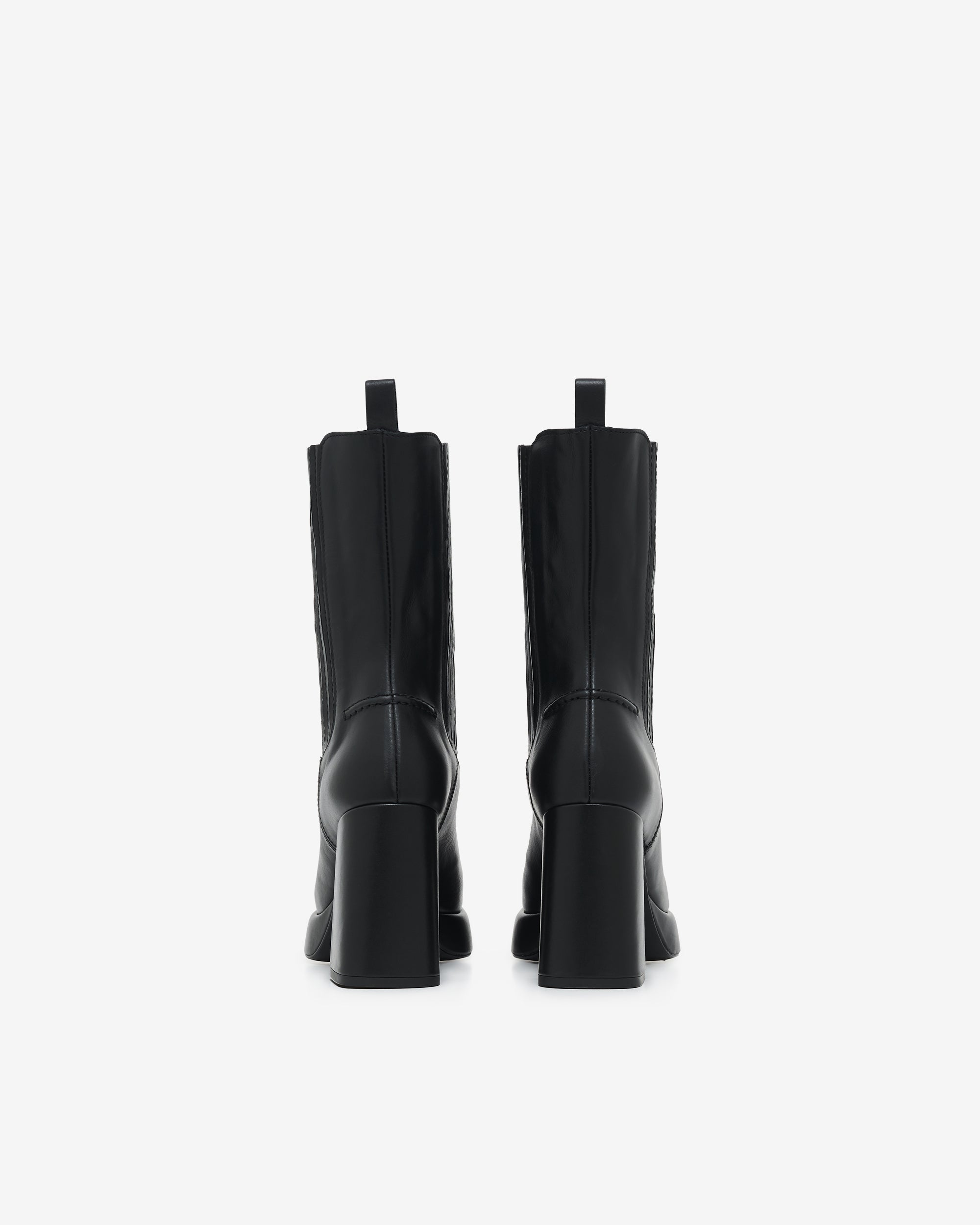Dona leather ankle boots - Glossy Black