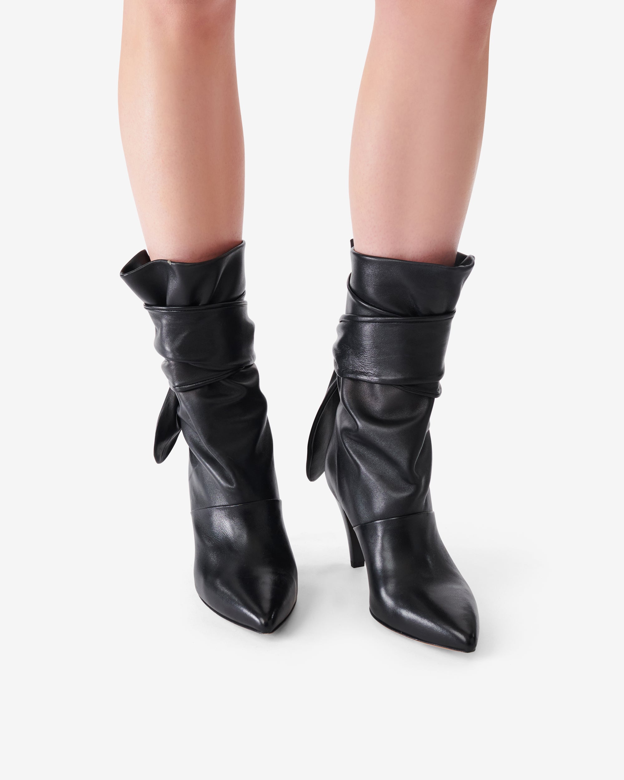 Nori 85 leather boots - Black