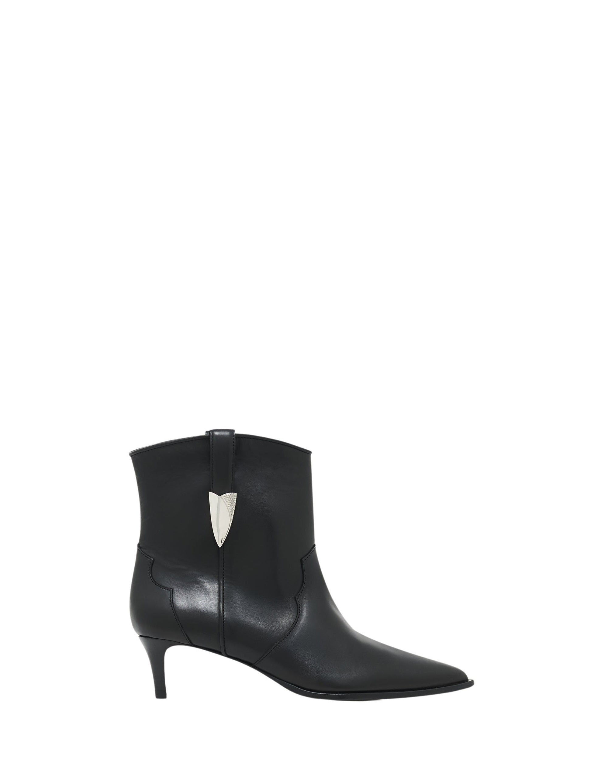 Opale leather ankle boots - Glossy Black
