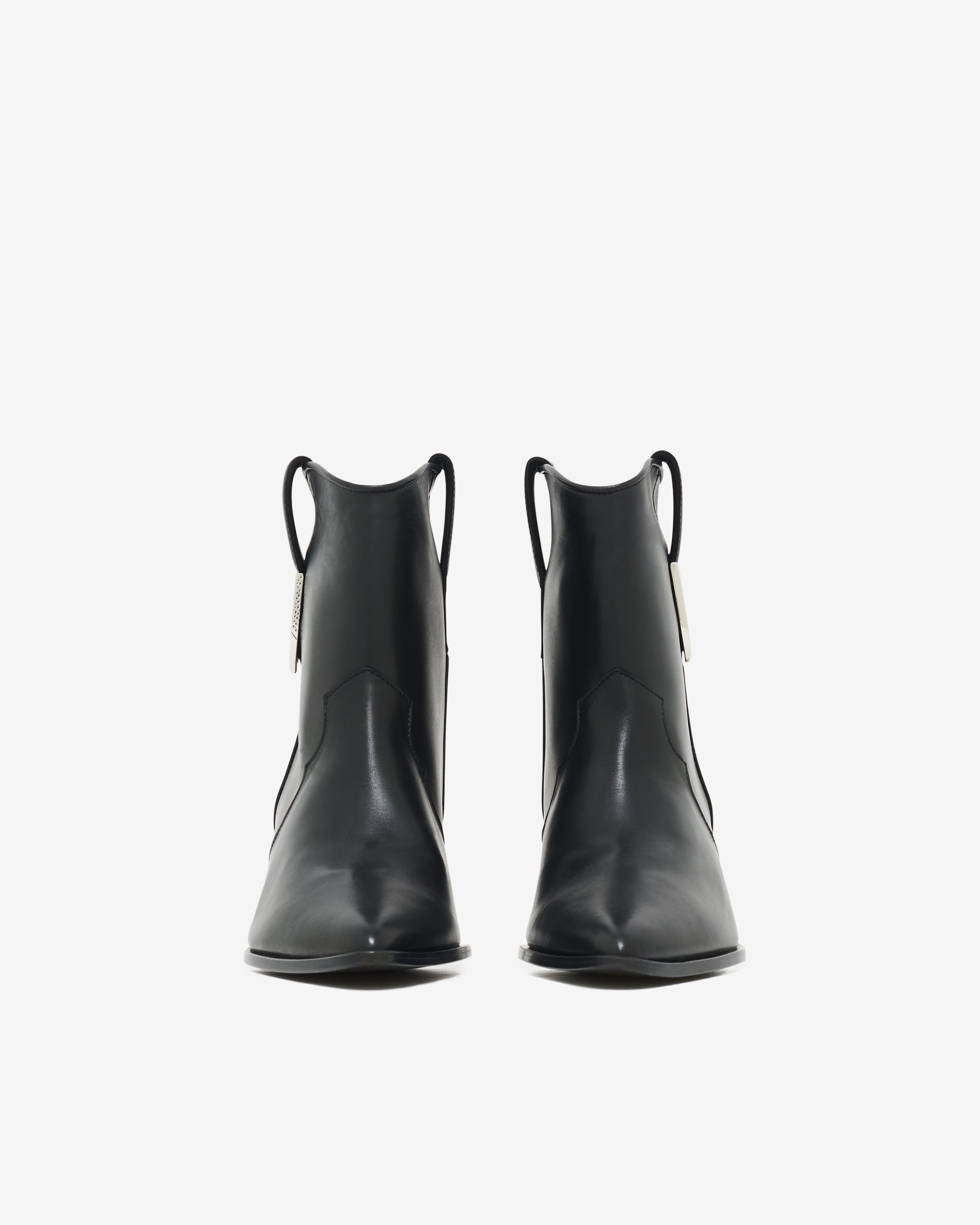 Opale leather ankle boots - Glossy Black