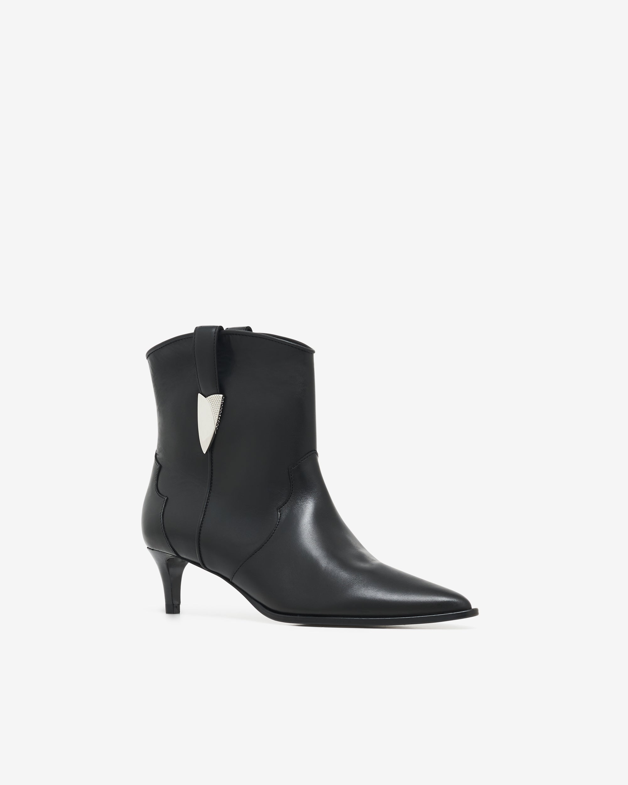 Opale leather ankle boots - Glossy Black