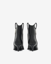 Opale leather ankle boots - Glossy Black