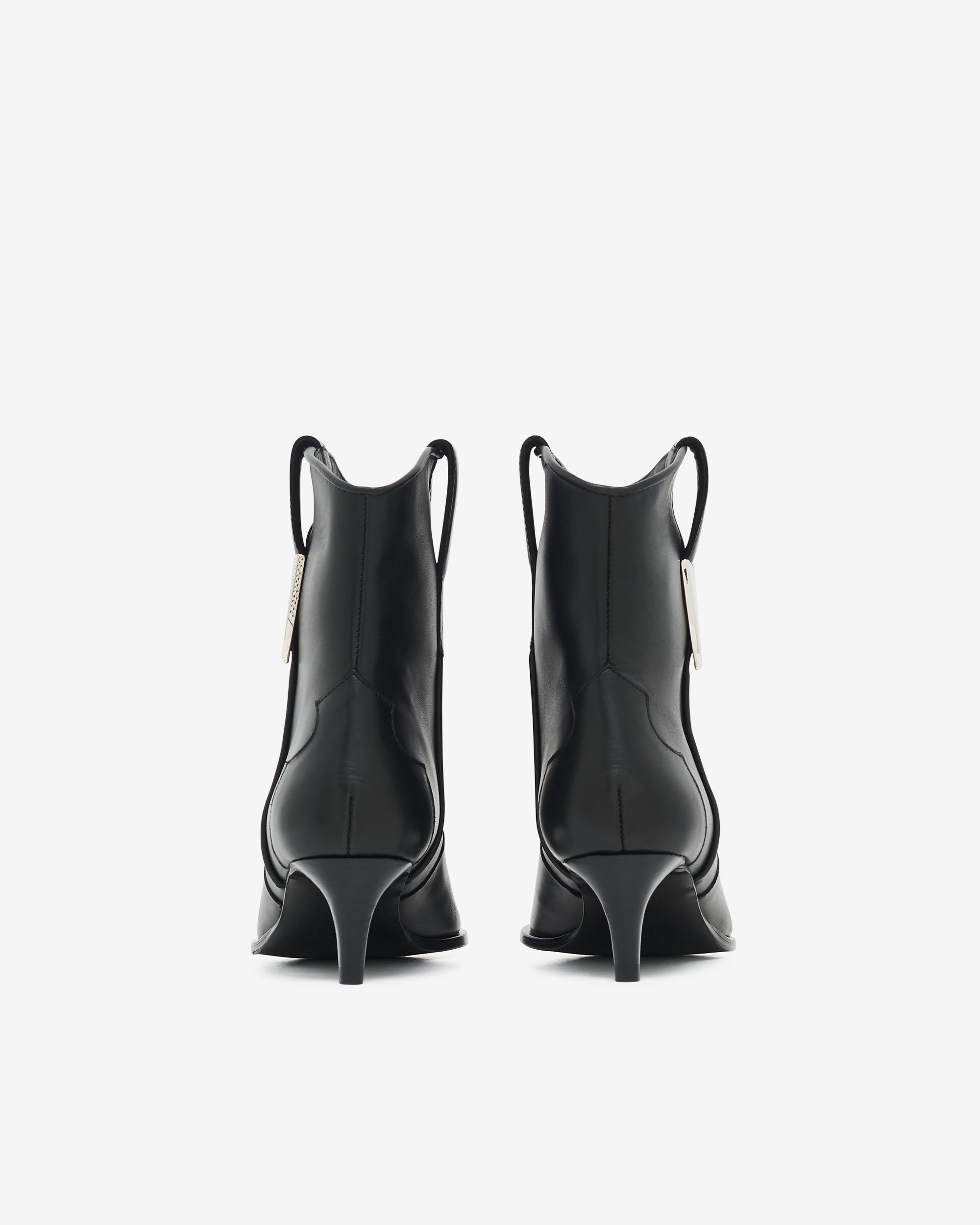 Opale leather ankle boots - Glossy Black
