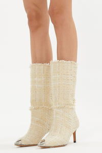Takari 70 tweed boots - Tweed Beige
