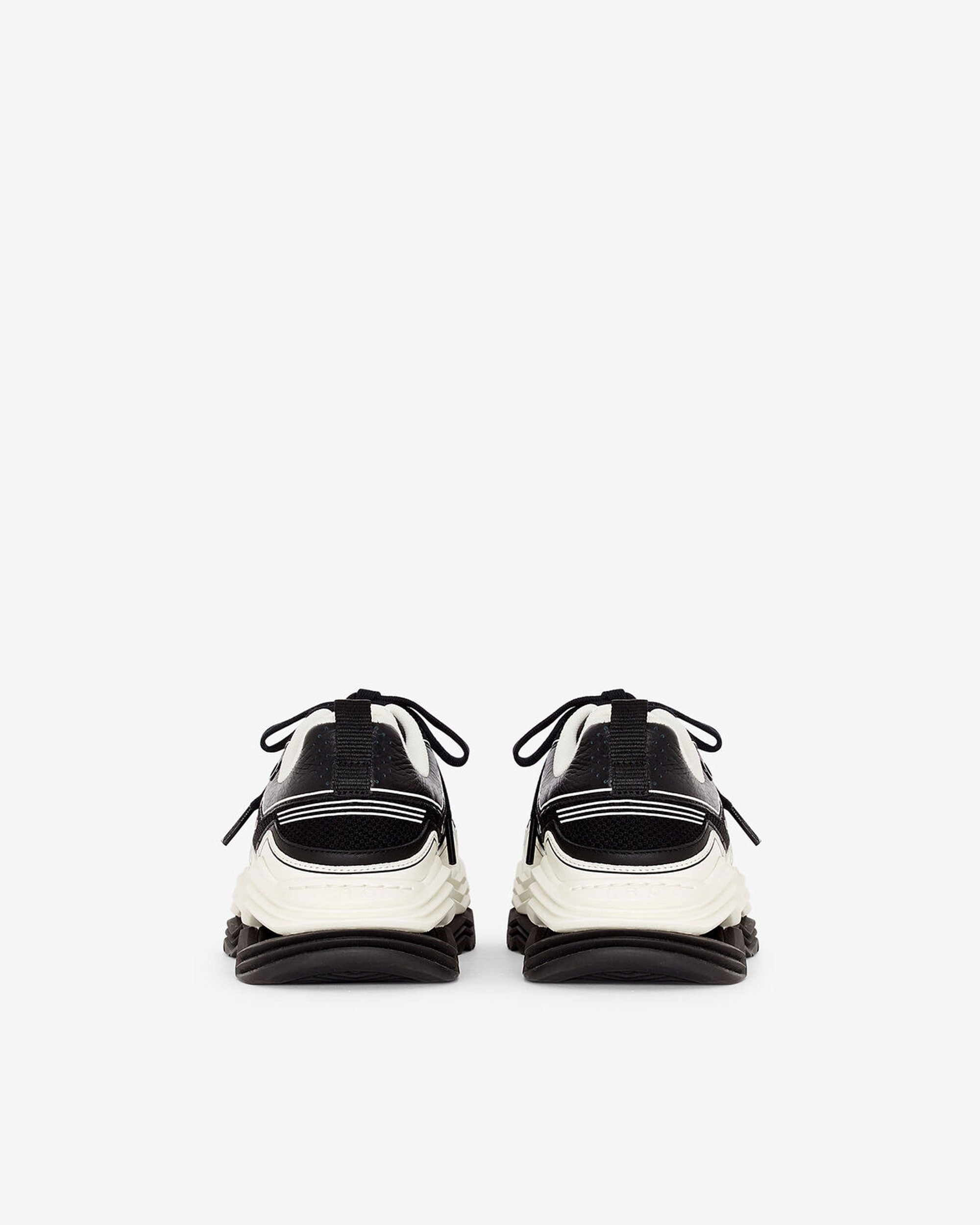 Wave Leather Sneakers - Black & White