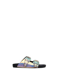 Billie Holo sandals in leather - Holographic Multico