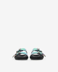 Billie Holo sandals in leather - Holographic Multico