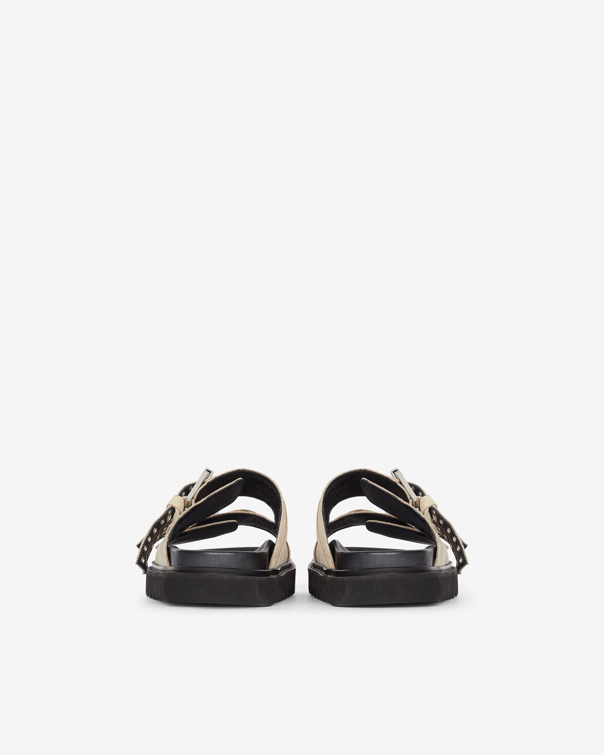 Bolum Suede sandals in leather - Beige Studs