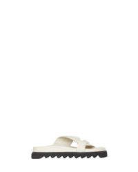 Bydlee Drape sandals in leather - Oyster Grey